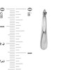 Thumbnail Image 2 of 23.0mm Graduated Hoop Earrings in Hollow 14K White Gold