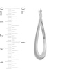 Thumbnail Image 2 of 38.0mm Twist Oval Hoop Earrings in Hollow 14K White Gold