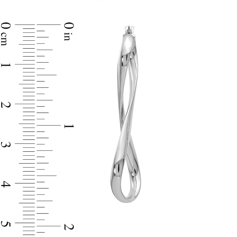 Main Image 2 of 46.0mm Infinity Hoop Earrings in Hollow 14K White Gold