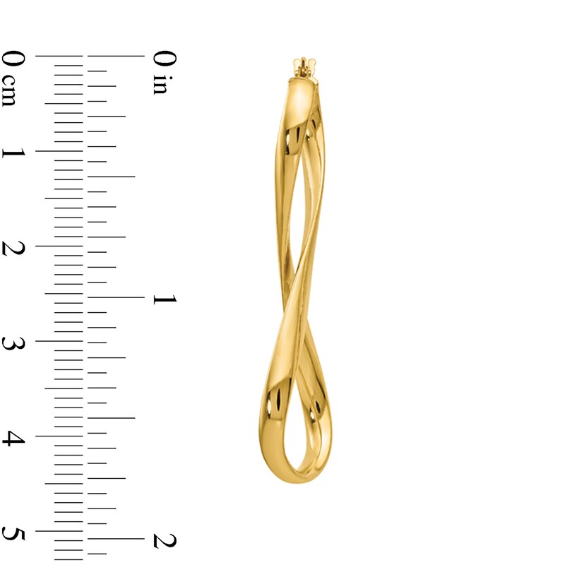 Main Image 2 of 46.0mm Infinity Hoop Earrings in Hollow 14K Gold