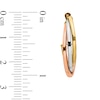 Thumbnail Image 2 of 26.14mm Twist Oval Hoop Earrings in Hollow 14K Tri-Tone Gold