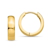 Thumbnail Image 1 of 12.8mm Huggie Hoop Earrings in Solid 14K Gold