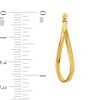 Thumbnail Image 2 of 26.0mm Twist Oval Hoop Earrings in Hollow 14K Gold
