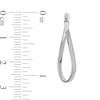Thumbnail Image 2 of 26.0mm Twist Oval Hoop Earrings in Hollow 14K White Gold
