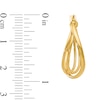 Thumbnail Image 2 of 21.0mm Double Oval Twist Hoop Earrings in Hollow 14K Gold