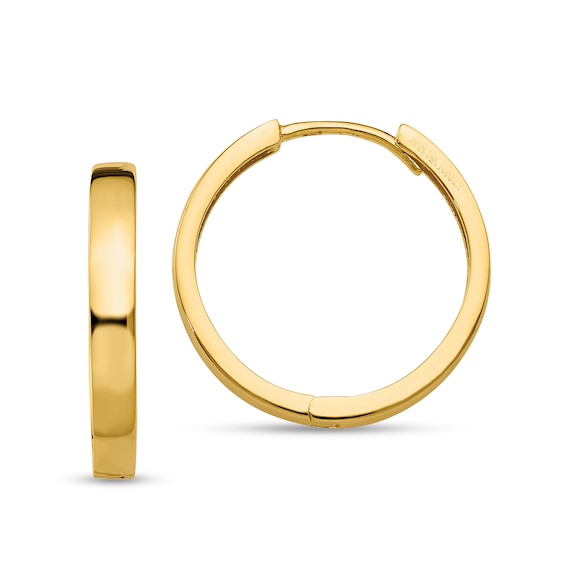 18.0mm Hoop Earrings in Solid 14K Gold
