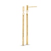 Thumbnail Image 1 of Diamond-Cut Linear Bar Drop Earrings in Hollow 14K Gold