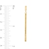 Thumbnail Image 2 of Diamond-Cut Linear Bar Drop Earrings in Hollow 14K Gold