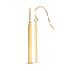 Thumbnail Image 1 of Linear Bar Drop Earrings in Hollow 14K Gold