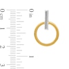 Thumbnail Image 2 of Doorknocker Drop Earrings in Solid 14K Two-Tone Gold