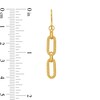 Thumbnail Image 2 of Diamond-Cut Oval Chain Link Drop Earrings in Hollow 14K Gold