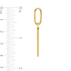 Thumbnail Image 2 of Paper Clip Drop Earrings in Hollow 14K Gold