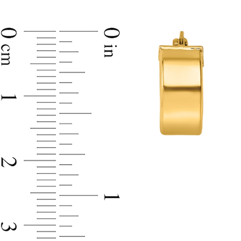 Main Image 2 of 15.6mm Square Tube Hoop Earrings in Hollow 14K Gold