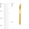 Thumbnail Image 2 of 26.5mm Square Tube Oval Hoop Earrings in Solid 14K Gold