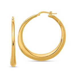 43.1mm Graduated Hoop Earrings in Hollow 14K Gold