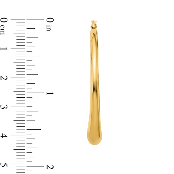 43.1mm Graduated Hoop Earrings in Hollow 14K Gold