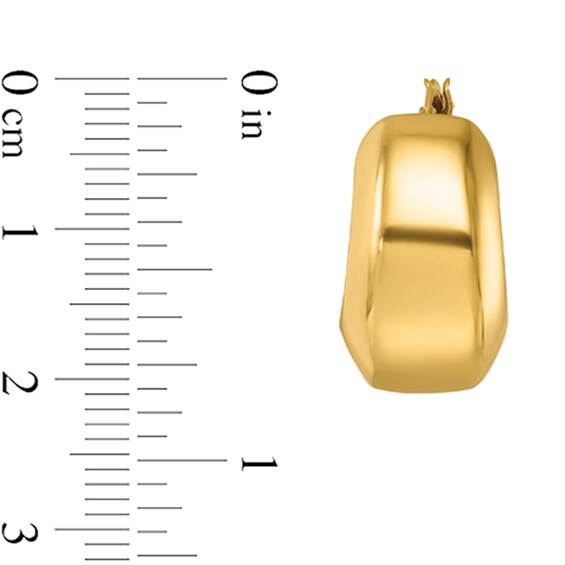 21.0mm Chunky Hoop Earrings in Hollow 14K Gold