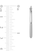 Thumbnail Image 2 of 27.0mm Graduated Oval Hoop Earrings in Hollow 14K White Gold