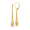 Thumbnail Image 1 of Diamond-Cut Teardrop Earrings in Hollow 14K Gold