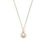 Thumbnail Image 1 of 1/4 CT. Diamond Solitaire Swirl Frame Pendant in 10K Gold