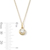 Thumbnail Image 3 of 1/4 CT. Diamond Solitaire Swirl Frame Pendant in 10K Gold
