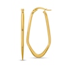 Thumbnail Image 1 of 36.95mm Abstract Oval Hoop Earrings in Hollow 14K Gold