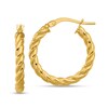 Thumbnail Image 1 of 19.0mm Rope Twist Hoop Earrings in Hollow 14K Gold