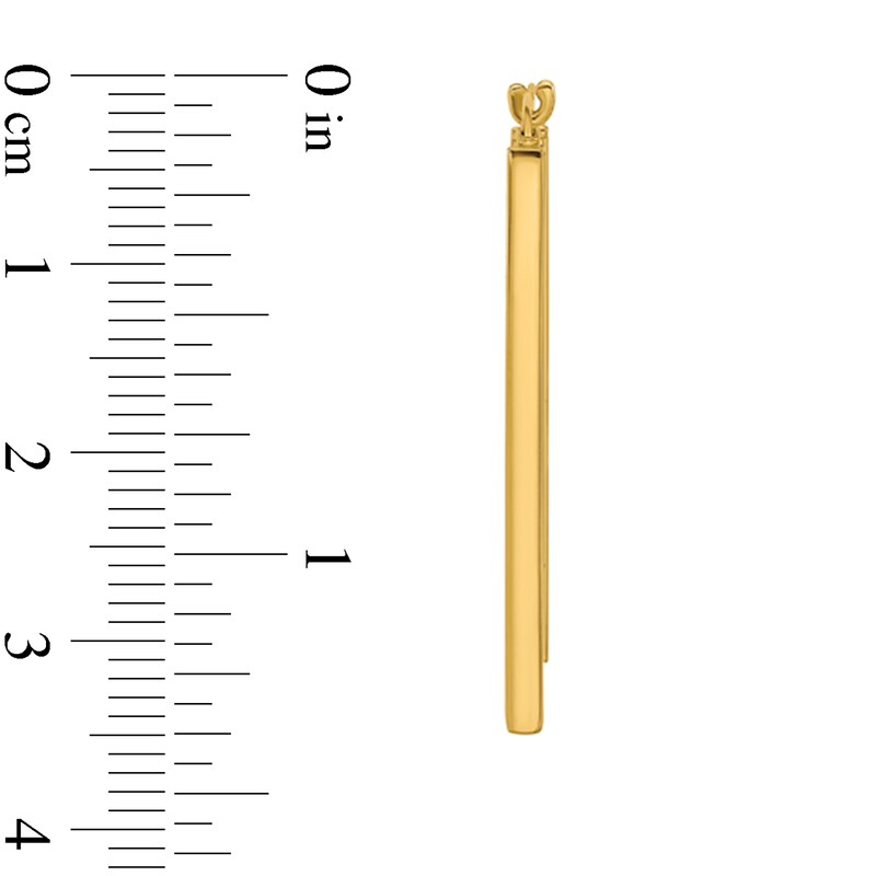 Main Image 2 of 32.2mm Rectangle Hoop Earrings in Hollow 14K Gold