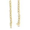 Thumbnail Image 3 of Graduated Curb Chain Necklace in Hollow 10K Gold - 18"