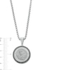 Thumbnail Image 3 of 1/4 CT. T.W. Black Diamond Frame Saint Christopher Protect Us Medal Pendant in Stainless Steel - 24"