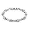 Thumbnail Image 1 of 1/4 CT. T.W. Diamond Industrial Link Bracelet in Stainless Steel - 8.75"