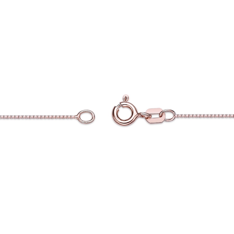 Main Image 3 of Oval and Round Amethyst with White Lab-Created Sapphire Open Frame Pendant in Sterling Silver with 18K Rose Gold Plate