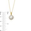 Thumbnail Image 4 of 6.0mm Freshwater Cultured Pearl and Diamond Accent Sunburst Frame Pendant in 10K Gold