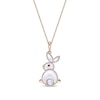 Thumbnail Image 1 of Mother-of-Pearl Bunny Pendant in Sterling Silver with 18K Gold Plate