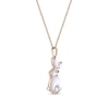 Thumbnail Image 2 of Mother-of-Pearl Bunny Pendant in Sterling Silver with 18K Gold Plate