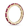 Thumbnail Image 3 of Baguette-Cut Lab-Created Ruby Band in Sterling Silver with 18K Gold Plate
