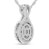 Thumbnail Image 3 of Oval Opal and 1/15 CT. T.W. Diamond Frame Split Bail Pendant in 10K White Gold