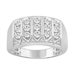 1 CT. T.W. Certified Lab-Grown Diamond Column Ring in 10K White Gold (F/SI2)