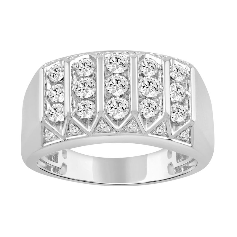 Main Image 1 of 1 CT. T.W. Certified Lab-Created Diamond Column Ring in 10K White Gold (F/SI2)