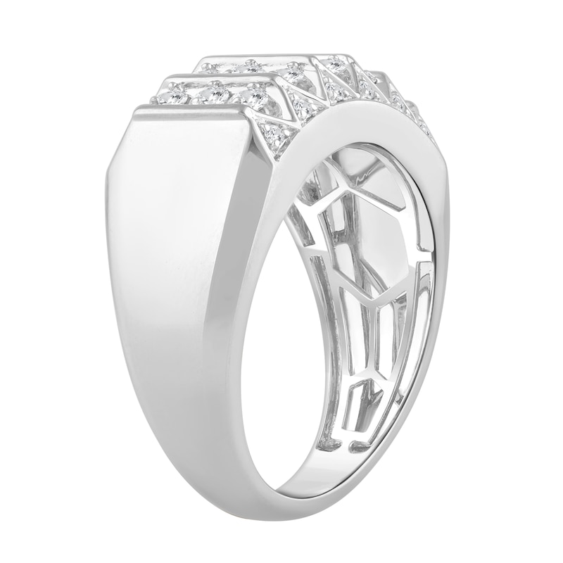 Main Image 2 of 1 CT. T.W. Certified Lab-Created Diamond Column Ring in 10K White Gold (F/SI2)