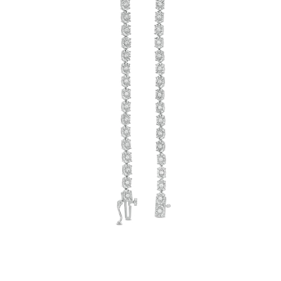1/2 CT. T.w. Diamond Oval Link Tennis Bracelet in Sterling Silver