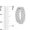 Thumbnail Image 2 of 5 CT. T.W. Certified Lab-Grown Diamond Double Row Inside-Out Hoop Earrings in 14K White Gold (F/SI2)