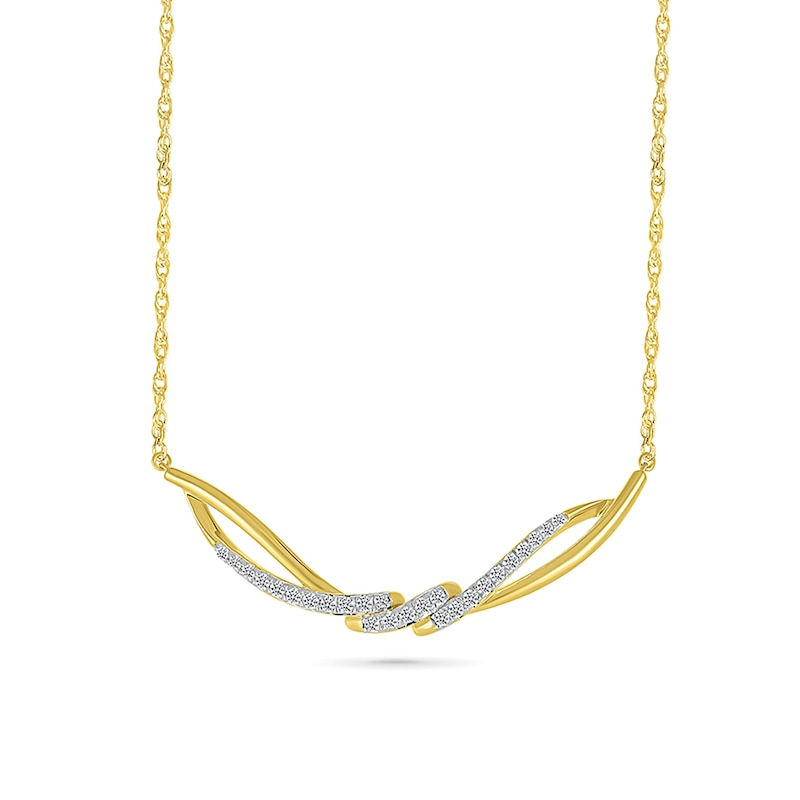Twist Bar Necklace 14k Gold-plated Sterling Silver Twist Bar Necklace 14k Gold-plated Sterling Silver