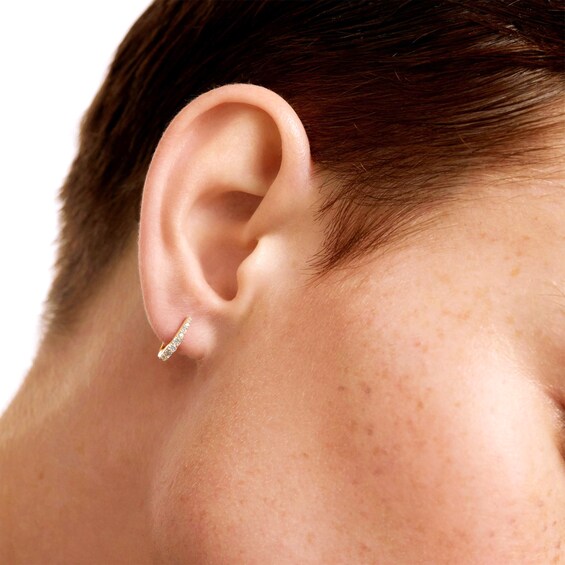 PDPAOLAâ¢ at Zales Cubic Zirconia Graduated Pointy U-Hoop Earrings in Sterling Silver with 18K Gold Plate