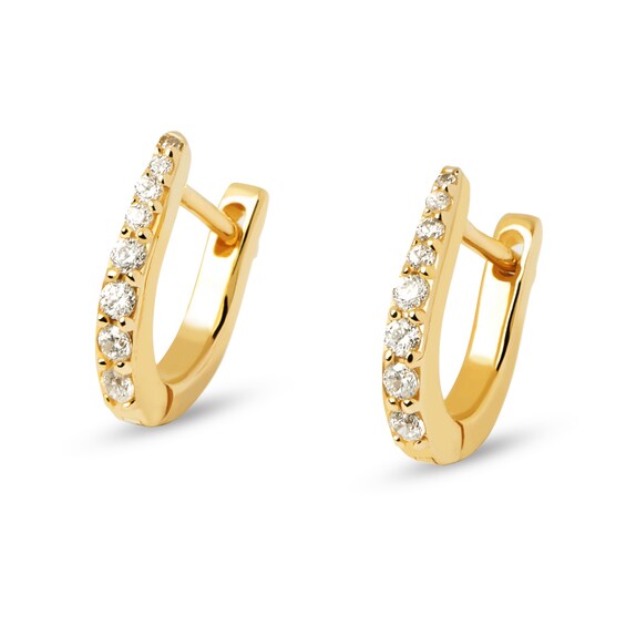 PDPAOLAâ¢ at Zales Cubic Zirconia Graduated Pointy U-Hoop Earrings in Sterling Silver with 18K Gold Plate