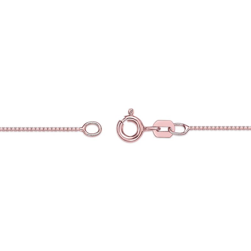 Main Image 3 of Asscher-Cut Amethyst and White Lab-Created Sapphire Tilted Cushion Frame Pendant in Sterling Silver with Rose Gold Plate