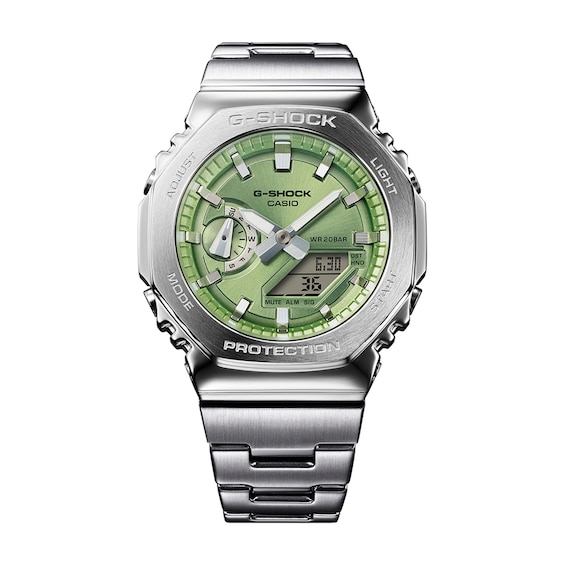 Men's Casio G-Shock Analog Digital Watch with Green Dial (Model: Gm2110D-3A)