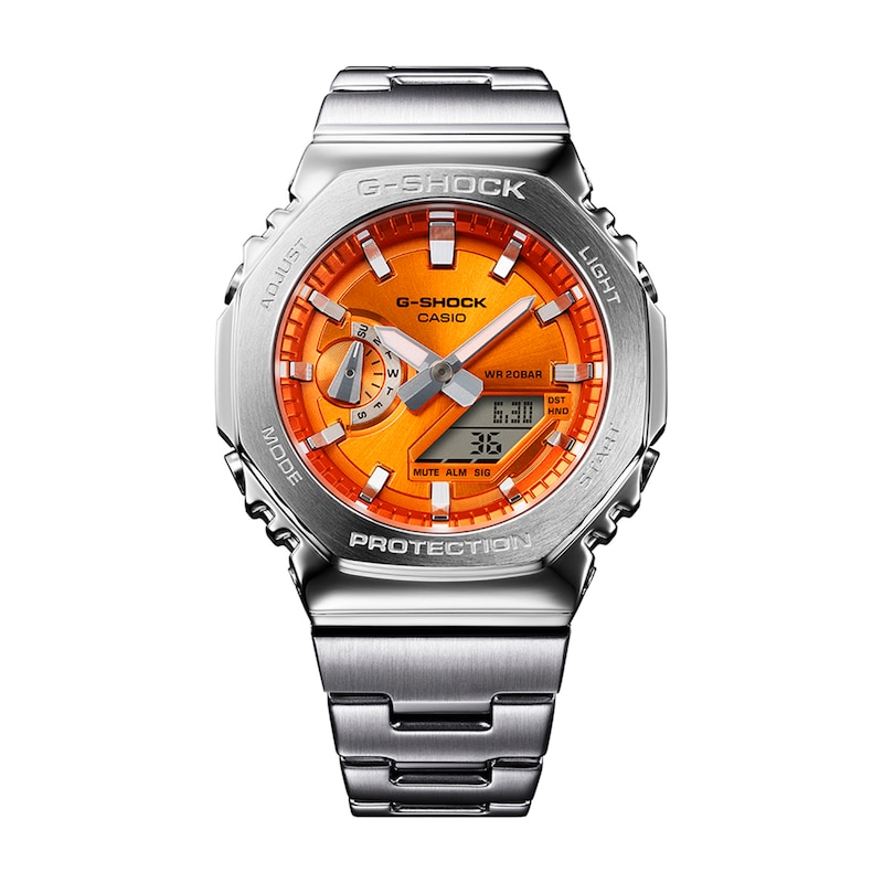 Main Image 1 of Men's Casio G-Shock Analog Digital Watch with Orange Dial (Model: GM2110D-4A)