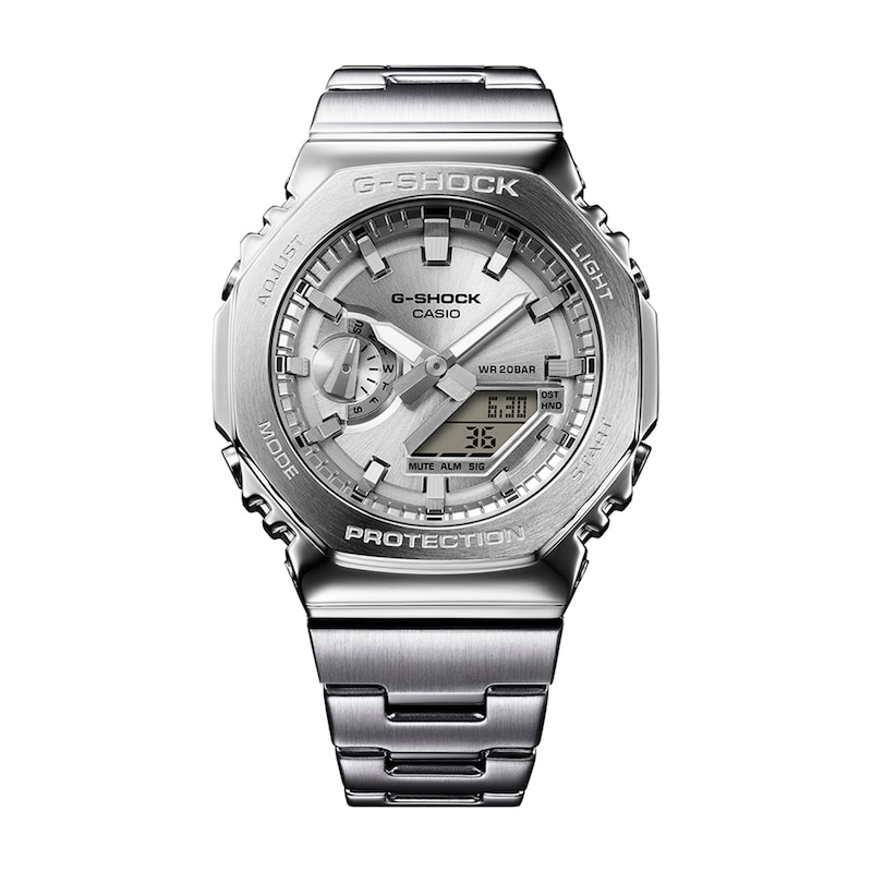 Main Image 1 of Men's Casio G-Shock Analog Digital Watch with Silver-Tone Dial (Model: GM2110D-7A)