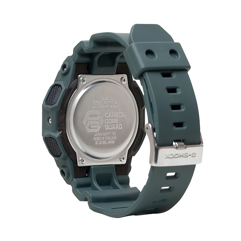 Main Image 2 of Men's Casio G-Shock Analog Digital Green Resin Strap Watch with Black Dial (Model: GA010-2A)